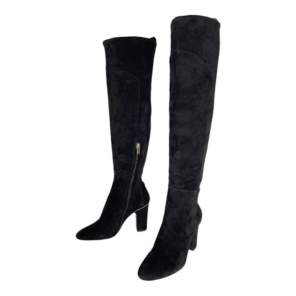 DKNY Sloane Black Suede Leather OTK Womens Boots Size 9.5M - Picture 9 of 11